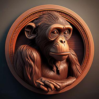 3D model Briches monkey famous animal (STL)